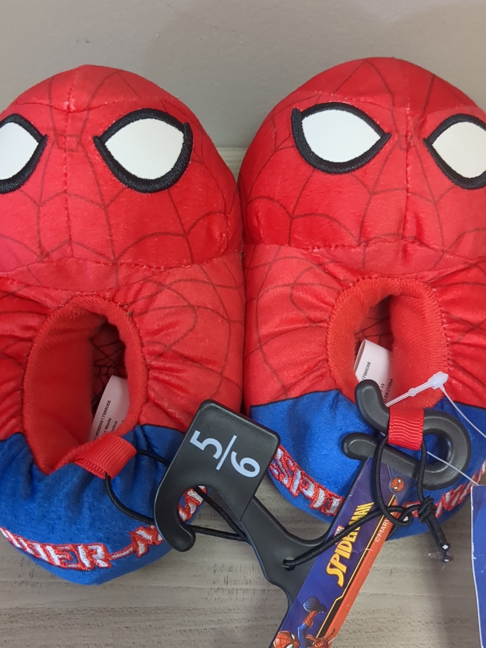 Kids' Spiderman Red & Blue Costume Slippers - Official Spiderman Design